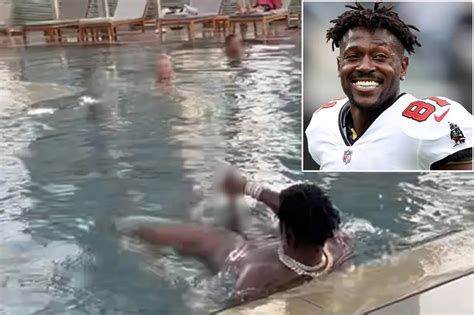 antonio brown naked pool|Ex